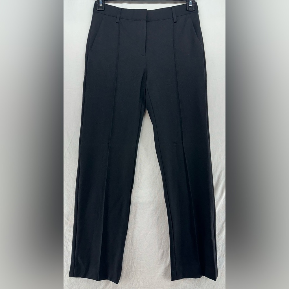 rag &‎ bone Ponte Pant Front Seam Straight Leg Knit Womens Size 0 Black Business
